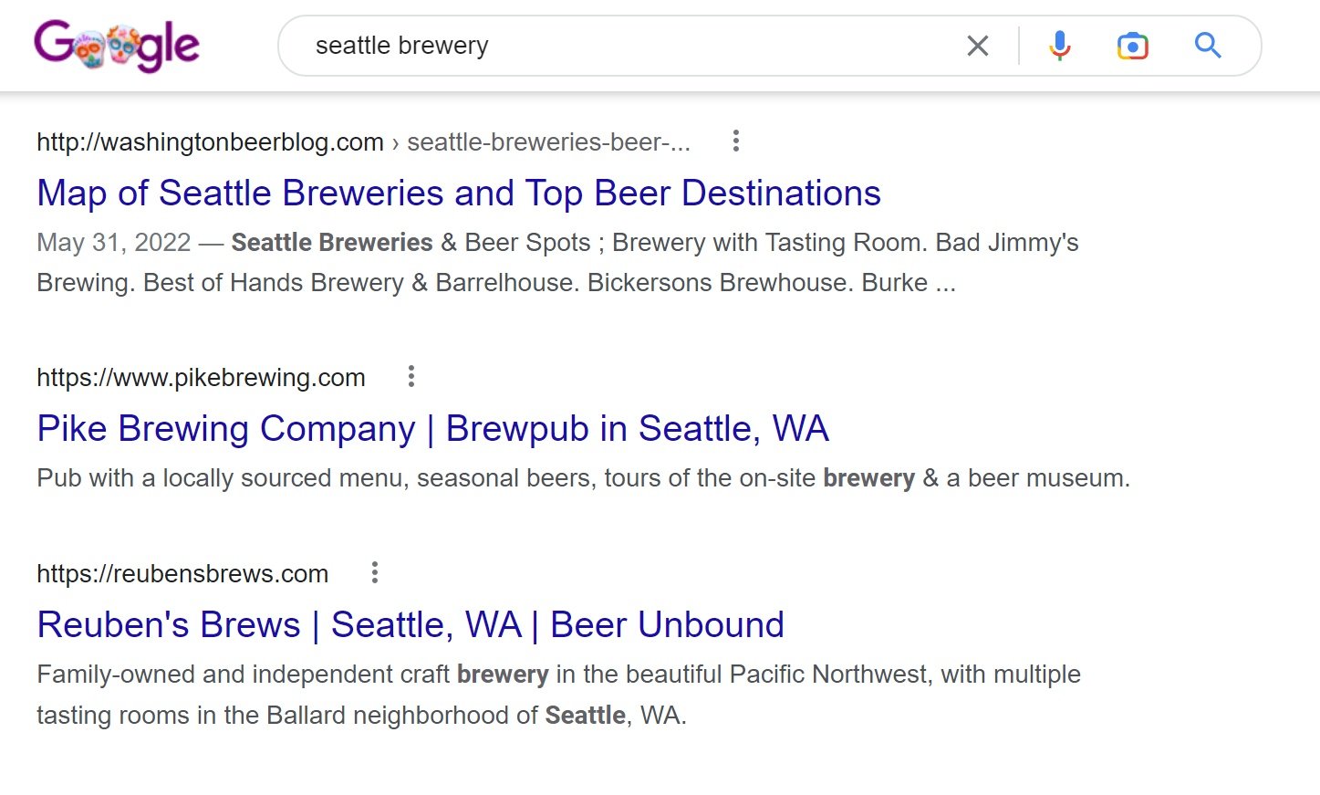 Brewery SERP - Search Engine Brewery Results