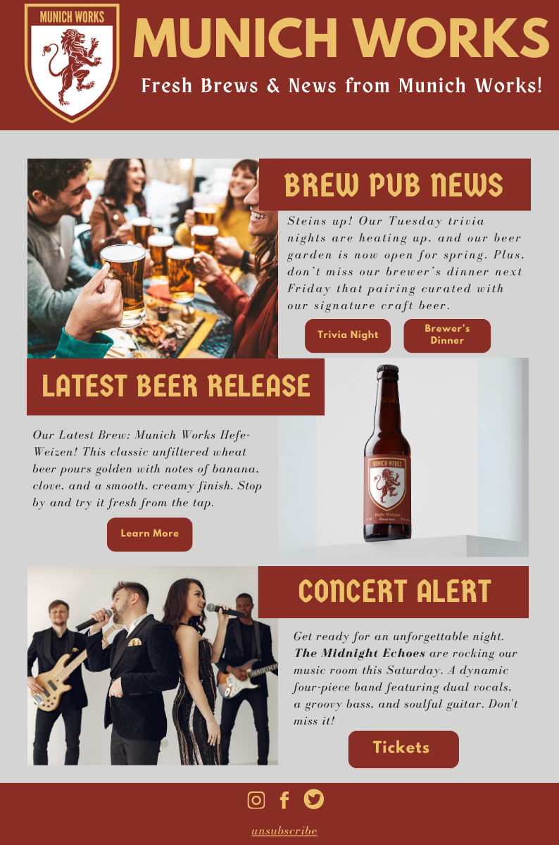 Brewery Marketing Email Template